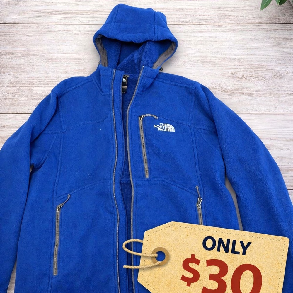 The North Face Men's Royal Blue Hooded Fleece Jacket